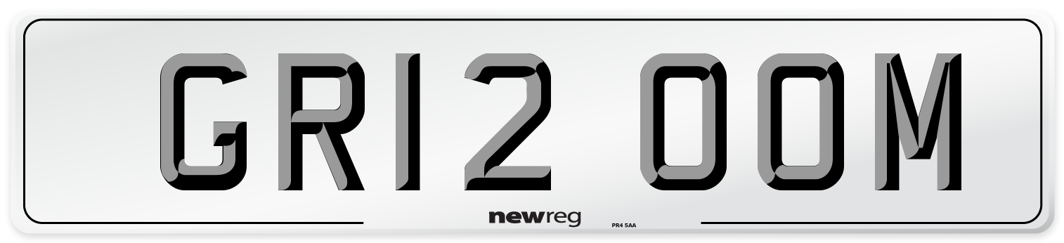 GR12 OOM Number Plate from New Reg